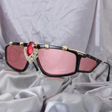 Fashion sunglasses Steak punk Unisex style Big Diamond Goggle UV400