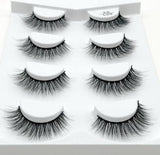 HBZGTLAD 2/4 Pairs Natural False Eyelashes Fake Lashes Long Makeup 3d Mink Lashes Eyelash Extension Mink Eyelashes for Beauty - shopwishi 