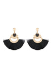 A8e2244 - Dangling Tassel Fan Drop Earrings