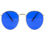 Retro Round  Sunglasses Light Therapy Glasses With 10 Colors Set  UV400 Party Favor