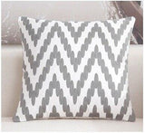 Junwell Delicate Cotton Canvas Embroidery 45cm Square Damask Decorative Pillow Cover(no Filling )  Couch Throw Cushion Cover - shopwishi 