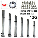 Silver Color Ebike Hub Motor Wheel Spokes Steel Diameter 2.56mm 12G Mountain Bike Spokes J-Bend Steel Wires Bicycle Spokes Parts