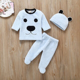 3Pcs Pink Kawaii Winter Warm Newborn Baby Girl And Boy