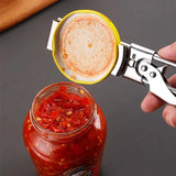 Adjustable Multi-Function Bottle Cap Opener Stainless Steel Lids Off