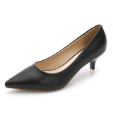Women's Elegant Medium Heeled Pointed Shoes