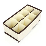 4 Pcs Set Underwear Bra Organizer Storage Box Beige Drawer Closet Organizers Boxes for Underwear Scarfs Socks Bra