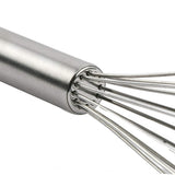 LMETJMA 8" 10" 12" Egg Whisk Stainless Steel Egg Whisk Kitchen Wire