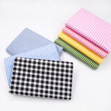 Rainbow Plaid Fabric Pure Cotton 100% Shirt Clothing Dress Bed Sheet Twill Fabrics Textile for Sewing Grid Brocade Black White
