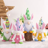 Easter Rabbit Ear With Light Luminous Faceless Gnome Dwarf Dolls Easter