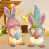 Easter Rabbit Ear With Light Luminous Faceless Gnome Dwarf Dolls Easter