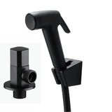 Black Handheld Bidet Spray ABS Shower Sprayer Set Toilet Faucet