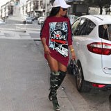 DLL  Hot Sale Round Neck Long Sleeve Plus Size Clothing Girls' Clothes Lady Elegant T Shirt Dress Women Casual  Midi Dress 2021