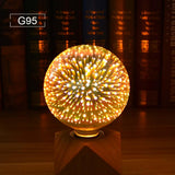 E27 RGB Neon Light AC 110v-220v Glass LED Lamp Bulbs 3D Fireworks Effect Neon Sign for Wedding Holiday Home Decoration Lighting