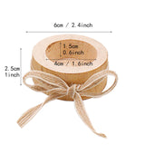 Rustic Wooden Round Candlestick Holder for Table Decoration