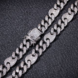 Hesiod Two Tone Diamond Hip Hop Style  Cuban Link Chain for Men