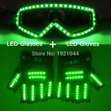 New High Quality LED Laser Gloves + LED Light Up LED Glasses Bar Show Glowing Costumes Prop Party DJ Dancing Lighted Suit