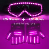 New High Quality LED Laser Gloves + LED Light Up LED Glasses Bar Show Glowing Costumes Prop Party DJ Dancing Lighted Suit