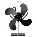 4 Blade Heating Furnace Fan Quiet Fireplace Fan