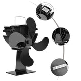 4 Blade Heating Furnace Fan Quiet Fireplace Fan