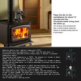 4 Blades Heat Powered Stove Fan Log Wood Burner
