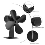 4 Blades Heat Powered Wood Stove Fan 203CFM Eco