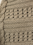 Ivory Ribbed Knit Infinity Scarf