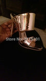 Rose Gold Patent Leather Platform Sandals Summer Slim Snake Pattern Dress Heels Ladies