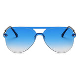 BELFAST | S2065 - Unisex Flat Single Lens Aviator Fashion Sunglasses