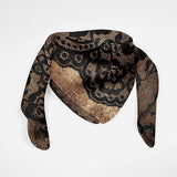 Lace Silk Scarf Necktie Hair Wrap Scarf Bandana