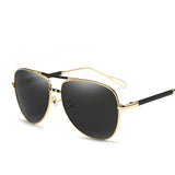 SHINELOT PE108 High Quality Metal Unisex Polarized Sunglasses Mirror Lens Pilot Sun Glasses