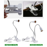 220V Phytolamp E27 Full Spectrum LED Grow Light Flexible Metal Hose Clip-On