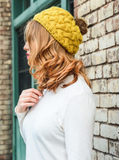 Beautifully Knit Mustard Beret