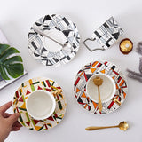 Bone China Tea Mug Coffee Cup Set With Golden Handle Drinkware Set