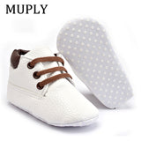 New Spring / Autumn Infant Baby Boy Soft Sole PU Leather First Walkers Crib Shoes 0-18 Months Non-Slip Footwear Crib Shoes