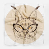 Bobcat Kitten Silk Scarf Cat Silk Square Scarf