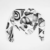 Donuts Silk Scarf Bakery Silk Square Scarf Bandana