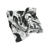 Marble Silk Scarf Abstract Silk Square Scarf