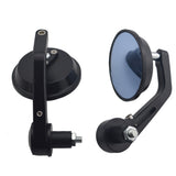Round 7/8" Handlebar Aluminum Alloy Motocycle Rearview Mirrors Moto End Motor Side Mirrors Motorcycle Cafe Racer Accessories