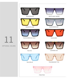 Unisex Oversized Black 2020 Vendor Logo Sunglasses