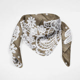 Lace Women Neck Tie Silk Scarf Bandana Scarf Men