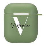 Customize for Airpods 2 Case Cute Name Initials Letter for Air Pod Silicone Luxury Cover Funda Airpods Case Earphone Accessories