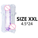 Soft Jelly Dildo Realistic Penis Strong Suction Cup Anal Butt Plug Dick Toy for Adult Erotic G-Spot Orgasm Sex Toys for Woman