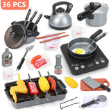 44 Pieces Children Mini Kitchen Toy Cookware Pot Pan Kids Pretend Cook Play Toy Simulation Kitchen Utensils Toys Children Gift