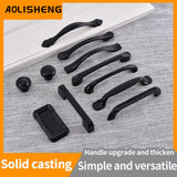 AOLISHENG Black Kitchen Cabinet Closet Drawer Main Pull Door Furniture Hardware Handles
