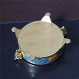 Incense Burner Incense Stick Holder Metal Tibetan Style Painted Enamel Zinc Alloy Coil Incense Crafts Home Office Decoration