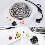 Portable Electric Iron Burner Single Stove Mini Hotplate Adjustable Temperature Furnace Home Kitchen Cook Coffee Heater RV 19QE