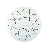 6 Inch Lotus Drum 8 Tone Steel Tongue Drum Percussion Musical Instrument With Drumsticks With a Clean Ethereal Buddha-Like Sound