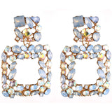 Female Trendy Luxury Big Crystal Earrings Fashion Jewelry Accessories