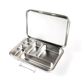 Large Camping School Leakproof Metal Stainless Steel Lunch Box 5 Compartment Bento Lunch Box for Kids