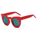 HINTON | S1066 - Women Round Cat Eye Oversize Sunglasses